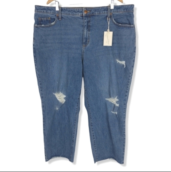 NWT Universal Thread Plus Size Straight Leg Crop Jeans - Picture 1 of 4